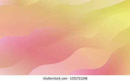 Bright abstract background with geometric shapes layers. Swirly Colorful Vibrant Shapes. Vector illustration. Futuristic wavy backdrop. Gradient