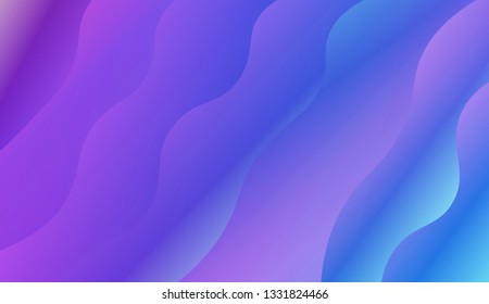Bright abstract background with geometric shapes layers. Swirly Colorful Vibrant Shapes. Vector illustration. Futuristic wavy backdrop. Gradient