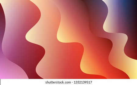 Bright abstract background with geometric shapes layers. Swirly Colorful Vibrant Shapes. Vector illustration. Futuristic wavy backdrop. Gradient.