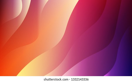 Bright abstract background with geometric shapes layers. Swirly Colorful Vibrant Shapes. Vector illustration. Futuristic wavy backdrop. Gradient.