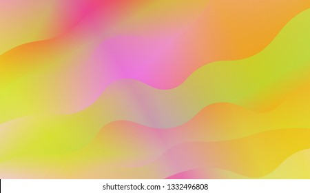 Bright abstract background with geometric shapes layers. Swirly Colorful Vibrant Shapes. Vector illustration. Futuristic wavy backdrop. Gradient