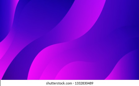 Bright abstract background with geometric shapes layers. Wave shapes and warm colors. Vector illustration. Blue purple color.