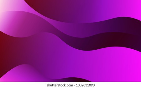 Bright abstract background with geometric shapes layers. Wave shapes and warm colors. Vector illustration. Blue purple color.
