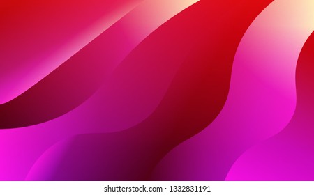 Bright abstract background with geometric shapes layers. Wave shapes and warm colors. Vector illustration. Blue purple color.