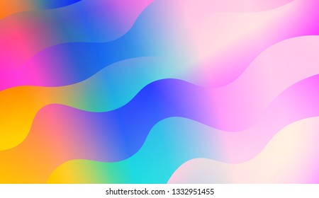 Bright abstract background with geometric shapes layers. Swirly Colorful Vibrant Shapes. Vector illustration. Futuristic wavy backdrop. Gradient