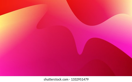 Bright abstract background with geometric shapes layers. Wave shapes and warm colors. Vector illustration. Blue purple color.