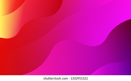 Bright abstract background with geometric shapes layers. Wave shapes and warm colors. Vector illustration. Blue purple color.
