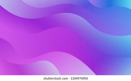 Bright abstract background with geometric shapes layers. Swirly Colorful Vibrant Shapes. Vector illustration. Futuristic wavy backdrop. Gradient