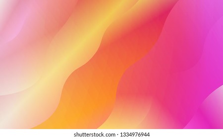 Bright abstract background with geometric shapes layers. Swirly Colorful Vibrant Shapes. Vector illustration. Futuristic wavy backdrop. Gradient