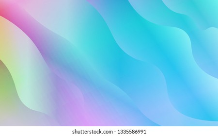 Bright abstract background with geometric shapes layers. Swirly Colorful Vibrant Shapes. Vector illustration. Futuristic wavy backdrop. Gradient