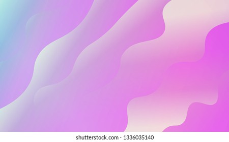 Bright abstract background with geometric shapes layers. Swirly Colorful Vibrant Shapes. Vector illustration. Futuristic wavy backdrop. Gradient