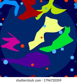  fondo abstracto brillante con formas geométricas. patrón vector.sin costuras.