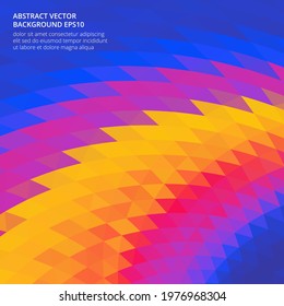 A bright abstract background with a geometric texture of triangles. An element for the design of posters, flyers, banners, creative presentations and invitations to the party. Vector illustration.