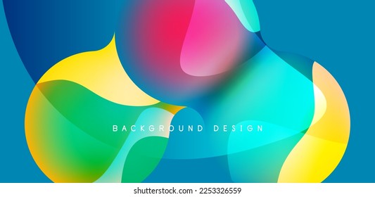 Bright abstract background glossy shiny circle and sphere composition. Minimalist geometric vector Illustration For Wallpaper, Banner, Background, Card
