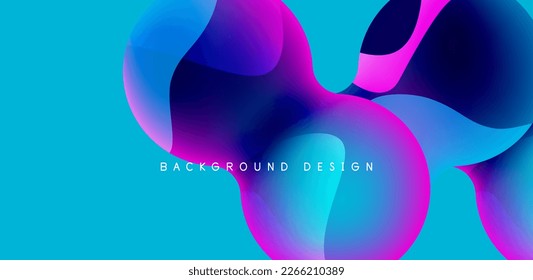 Bright abstract background glossy shiny circle and sphere composition. Minimalist geometric vector Illustration For Wallpaper, Banner, Background, Card