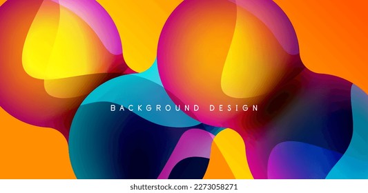 Bright abstract background glossy shiny circle and sphere composition. Minimalist geometric vector Illustration For Wallpaper, Banner, Background, Card