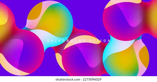 Brillante fondo abstracto brillante círculo brillante y composición de esfera. Vector geométrico minimalista Ilustración Para Papel De Fondo, Cartel, Fondo, Tarjeta