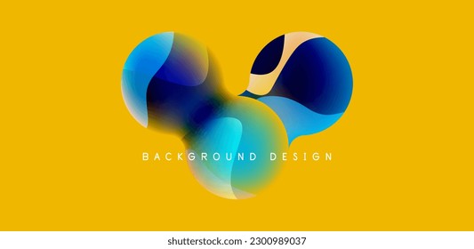 Bright abstract background glossy shiny circle and sphere composition. Minimalist geometric vector Illustration For Wallpaper, Banner, Background, Card