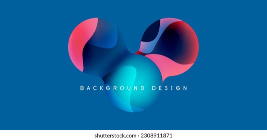 Brillante fondo abstracto brillante círculo brillante y composición de esfera. Vector geométrico minimalista Ilustración Para Papel De Fondo, Cartel, Fondo, Tarjeta