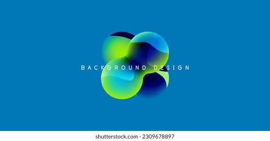 Bright abstract background glossy shiny circle and sphere composition. Minimalist geometric vector Illustration For Wallpaper, Banner, Background, Card