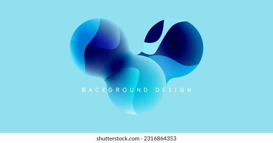 Bright abstract background glossy shiny circle and sphere composition. Minimalist geometric vector Illustration For Wallpaper, Banner, Background, Card
