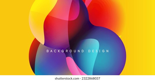 Bright abstract background glossy shiny circle and sphere composition. Minimalist geometric vector Illustration For Wallpaper, Banner, Background, Card