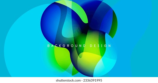Bright abstract background glossy shiny circle and sphere composition. Minimalist geometric vector Illustration For Wallpaper, Banner, Background, Card