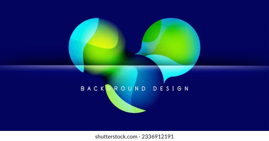 Brillante fondo abstracto brillante círculo brillante y composición de esfera. Vector geométrico minimalista Ilustración Para Papel De Fondo, Cartel, Fondo, Tarjeta