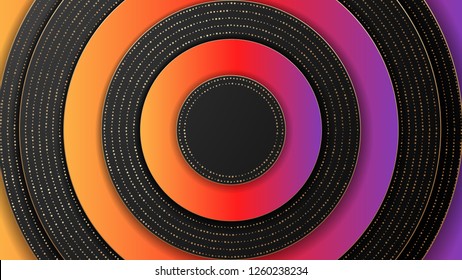 Bright abstract background with golden dots texture. 
Vector illustration.