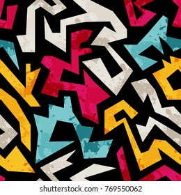 bright abstract background graffiti seamless pattern