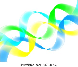 bright abstract background green yellow blue lines on a white background, the template can serve as a design element, website screensaver, online store, poster, letters, postcards.