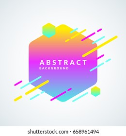 Bright abstract background with lines and rhombuses in a minimalist style. Vector illustration with a gradient frame for text