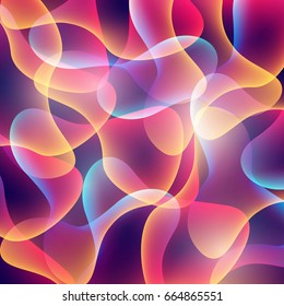 Bright abstract background with lots of spots. Translucent bubbles.