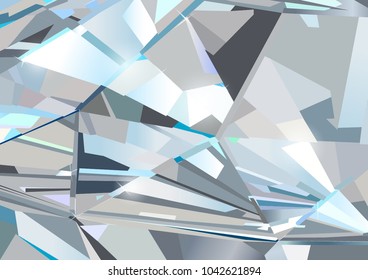Bright abstract background made of white crystals. Vector design.