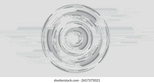 Fondo abstracto brillante con círculos modernos de alta tecnología Techno. Elementos de diseño de Vector Abstractas y modernos para Juegos o App Techno.
