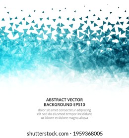 A bright abstract background out with texture from triangles. Vector illustration