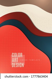 Heller abstrakter Hintergrund mit überlappenden, glatten Formen. Trendy Vorlage für Tapete, Banner, Hintergrund, Karte, Buchgrafik, Landung. Vektorgrafik