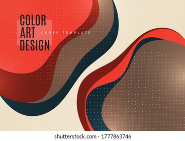 Bright abstract background with overlapping smooth shapes. Trendy template for wallpaper, banner, background, card, book illustration, landing. Vector illustration