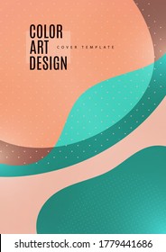 Bright abstract background with overlapping smooth shapes. Trendy template for wallpaper, banner, background, card, book illustration, landing. Vector illustration