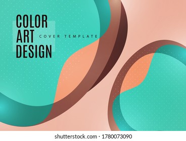 Fondo abstracto brillante con formas lisas superpuestas. Plantilla de moda para papel pintado, banner, fondo, tarjeta, ilustración de libro, aterrizaje. Ilustración del vector