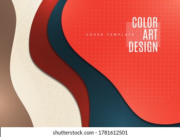 Bright abstract background with overlapping smooth shapes. Trendy template for wallpaper, banner, background, card, book illustration, landing. Vector illustration