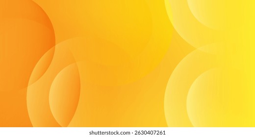 Bright abstract background with overlapping yellow and orange circles, gradient design, and soft light effects. Modern, energetic, and warm visual for summer or sunshine themes.
