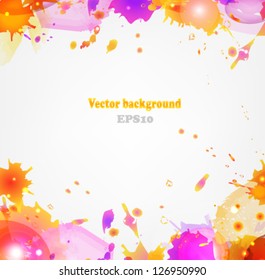 bright abstract background with paint splashes