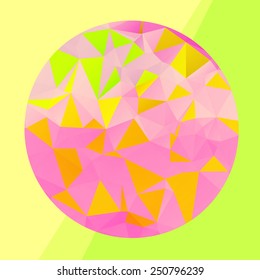 Bright abstract background party, disco, polygonal  design