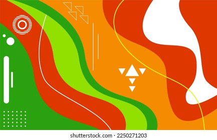 Bright abstract background, bright poster.solid color, futuristic flat style