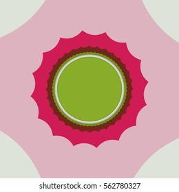 Bright abstract background with rounded wavy elements, that form the framing. Beautiful vector illustration.