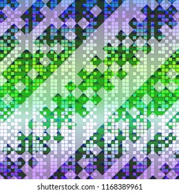 Bright abstract background of small colored squares.Pixel.