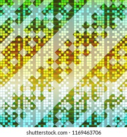 Bright abstract background of small colored squares.Pixel.