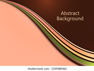 Bright abstract background with smooth curved wave lines. The effects of light and shadow. Place for advertising text. Vector illustration for your design.