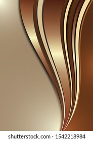 Bright abstract background with smooth curved wave lines. The effects of light and shadow. Place for advertising text. Vector illustration for your design.